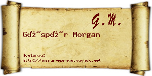 Gáspár Morgan névjegykártya